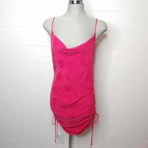 Aritzia Wilfred Only ruched fuschia dress M